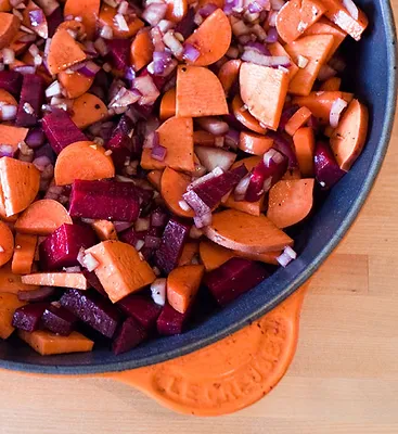 Wild Salmon with Roasted Veggies - Mikaela Reuben