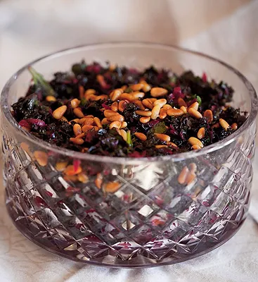 Kale Arugula Pine Nut Salad - Mikaela Reuben