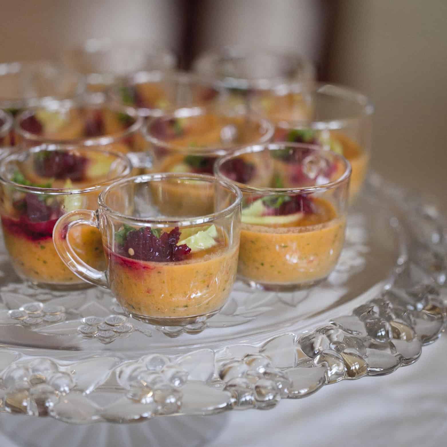 Green Gazpacho with Avocado Cream - Mikaela Reuben